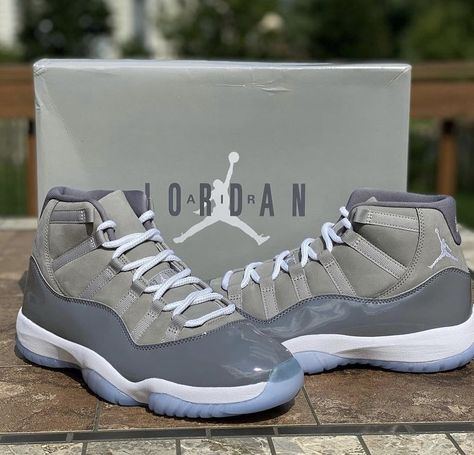 Jordan 11 Shoes, Jordan 11 Cool Grey, Jordan 11s, Trendy Shoes Sneakers, Jordan Shoes Girls, Jordan Shoes Retro, Kicks Shoes, Shoes Sneakers Jordans, All Nike Shoes