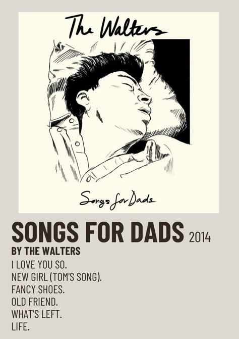 THE WALTERS SONGS FOR DADS 2014 Alternative Minimalist Polaroid Poster I Love You So The Walters Poster, The Walters Poster, Alternative Song Posters, Polaroid Wall Art, Songs About Dads, Polaroid Songs, Alternative Minimalist Album Covers, Minimalist Album Covers, Alternative Songs