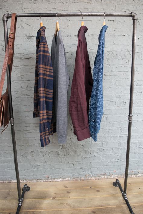 Diy Clothing Rack, Diy Clothes Rack Pipe, Industrial Clothing Rack, Pipe Clothes Rack, Industrial Coat Rack, Industrial Clothing, Clothes Hanger Rack, Diy Coat Rack, Pipe Rack