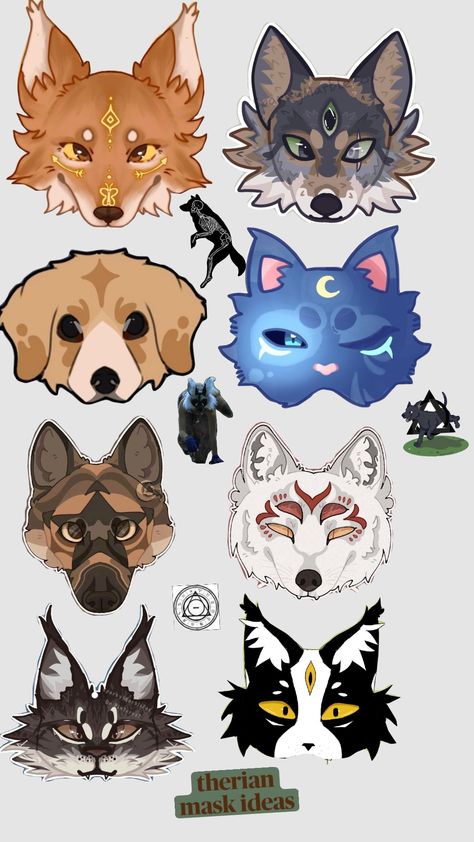 therian mask ideas Cute Mask Design Ideas, German Shepherd Therian Mask Ideas, Deer Therian Mask Ideas, Therian Usernames, Canine Therian Mask Ideas, Therian Mask Base Drawing, Therian Mask Ideas Easy, Therian Fox Mask Ideas, Wolf Therian Mask Ideas