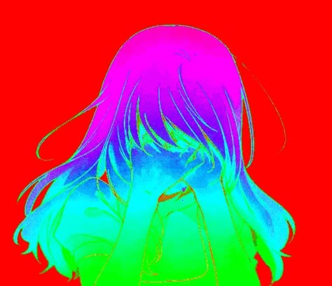 Webcore Animecore, Rainbow Aesthetic, Eye Strain, Cover Photo, Profile Pictures, Bright Colors, Anime Icons, Gif, Neon