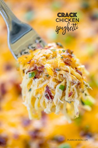 Crack Chicken Spaghetti | Plain Chicken® Pasta With Canned Chicken, Resep Pasta, Chicken Spaghetti Recipes, Plain Chicken, Chicken Spaghetti, Daily Recipes, Canned Chicken, Spaghetti Recipes, Cream Of Chicken Soup