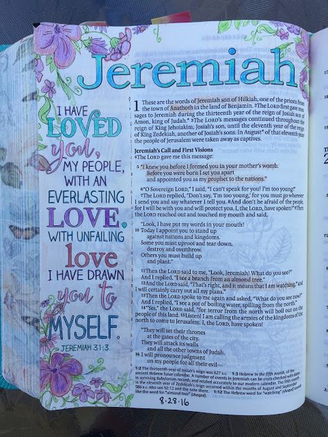 Book Of Jeremiah, Bible Journaling For Beginners, Inspire Bible, Bible Drawing, Quotes Arabic, Bible Journaling Ideas Drawings, Bible Doodling, Bible Journal Notes, Inspire Bible Journaling