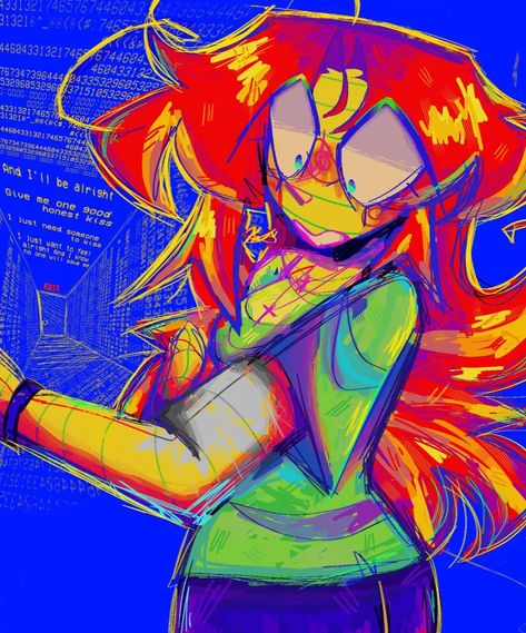 Some eyestrain pieces :) Eye Strain Art Color Palette, Eye Colors Drawing, Eyestrain Pfp, 2020 Art Style, Braces Drawing, Eye Strain Art, Eyestrain Aesthetic, Art Canvas Ideas, Hyperpop Art