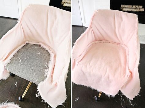 Project Restyle: Office Chair Makeover Grey Dining Chairs Modern, Office Chair Makeover, Office Chair Diy, Adirondack Chairs Diy, Retro Office Chair, Pink Office Chair, Chair Drawing, Painted Chair, Retro Office