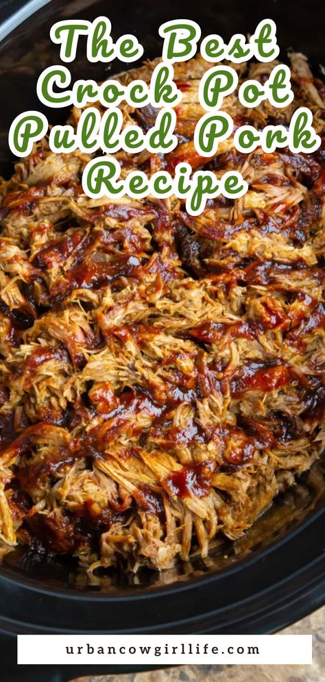 Let your Crock Pot do the work! Try this simple pulled pork recipe for a quick and satisfying dinner. | crock pot pulled pork recipe, easy pulled pork crock pot recipes, best pulled pork crock pot recipes, pulled pork crock pot, easy pork recipes, pork dinner recipes, pork dinner recipes easy, pork recipes for dinner | Barbecue Pulled Pork Crockpot Easy Recipes, Pulled Pork Crock Pot Recipes No Bbq, Pork Butts In The Crock Pot Whole 30, Pulledpork Slowcooker Easy, Boneless Pork Crockpot Recipes, Best Crock Pot Pulled Pork, Pulled Pork In The Crockpot, Pulled Pork Crockpot Recipes Slow Cooker, Boneless Picnic Pork Roast Recipes Crock Pot