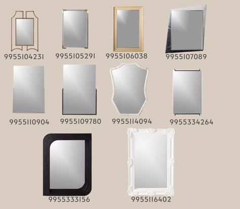 Black Mirror Decals Bloxburg, Decal Mirror Bloxburg, Bloxburg Bathroom Mirror Decals, Mirror Codes For Bloxburg, Mirror Bloxburg Codes, Mirror Decal Bloxburg Code, Roblox Mirror Decal, Bloxburg Mirror Decal Codes, Bloxburg Dance Studio