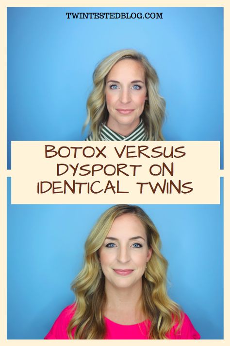 Identical twins Brooke and Britt put Dysport and Botox to the test to see which one works better AND faster! #botox #dysport #skin Botox Vs Dysport, Botox Eyes, Botox Under Eyes, Botox Results, Thinner Face, Botox Injection Sites, Botox Training, Botox Brow Lift, Botox And Fillers