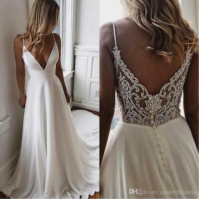 Tank Wedding Dress V Neck, Best Wedding Dress For Hourglass Shape Bohemian, V Neck A Line Boho Wedding Dress, Plunge Neck Wedding Dress A Line, V Neck V Back Wedding Dress, Plunging Neckline Lace Wedding Dress, Deep V Wedding Dress Large Chest, Simple V Neck Wedding Dress Spaghetti Straps, A-line Wedding Dress Azazie