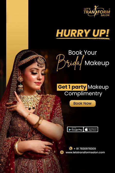 "💖 Bridal elegance awaits! Don't miss this exclusive offer – book your Bridal makeup and receive a free party makeup session. 💄 #BridalMakeup #PartyMakeup #BridalBeauty #BookWithUs #Letstransformsalon Engagement Make Up, Makeup Creative Ads, Beauty Parlour Banner Design, Make Up Party, Wedding Album Cover Design, Beauty Enhancement, Makeup Poster, Wedding Album Cover, Catering Design