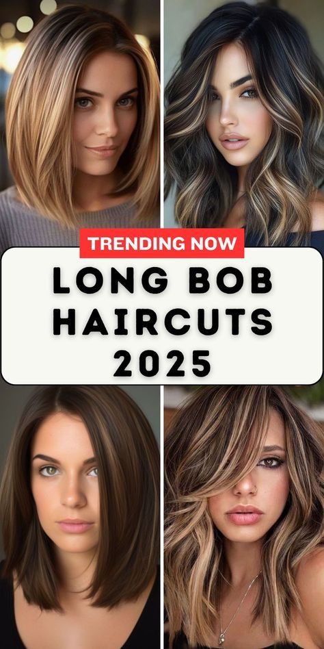 Layered Bob Hairstyles Long Hair, Long Bob For Thick Hair Straight, Medium Long Length Haircut With Layers Straight, Haircut For Fine Wavy Hair Medium Layered, Long Layered Bob Straight Hair, Layered Haircuts For Fine Hair Medium, Medium Long Length Haircut For Thick Hair, Trending Hairstyles For Women 2025, Long Bob Haircuts Wavy Hair