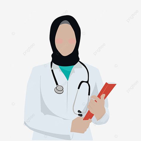 Anime Doctor Woman Art, Hijabi Doctor Cartoon, Lady Doctor Images, Female Doctor Art, Hijabi Doctor Outfit, Hijabi Doctor, Muslim Doctor, Doctor Photo, Doctor White Coat