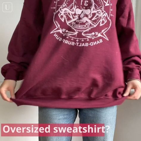 How To Tuck In Oversized Hoodies, Sweatshirt Too Big Hacks, How To Tie Long Hoodie Strings, Oversized Sweatshirt Hack, How To Tie A Sweatshirt, How To Tie A Sweater, How To Braid Sweatshirt Ties, How To Put Up Hair Without A Hair Tie, Sweatshirt Hacks