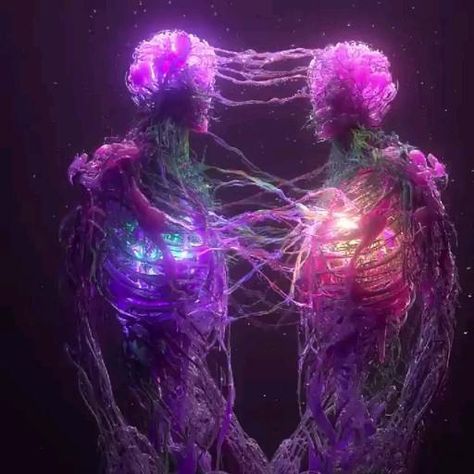 Soul Lovers, Soulmates Art, Soul Tie, Twin Flame Art, Sensory Art, Soul Ties, Flame Art, Psy Art, Energy Art