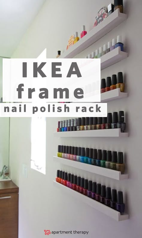 Ikea Organisation, Picture Ledges, Nail Salon Interior Design, Beauty Salon Interior Design, Nail Salon Ideas, Nail Room Ideas, Nail Salon Interior, Ikea Organization, Diy Makeup Storage