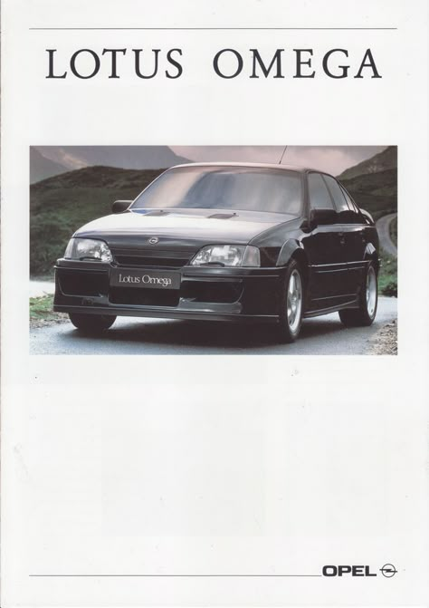 Opel Omega Lotus 3.6 liter 24V 6 cylinder engine, sales folder, Swiss, 2/1992 [comes in German & French language] Lotus Carlton, Vintage Commercials, Opel Omega, Lotus Cars, Lotus Car, Ad Car, Gm Car, Cars Porsche, Pimped Out Cars