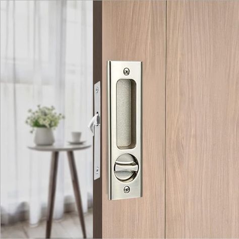 Amazon.com: 6.3"Privacy Pocket Door Lock Hardware、Sliding Barn Door Lock with Keys、Concealed Recessed Door Handle Door Lock Furniture Hardware Door Locks for Many Scenarios Bathroom, Barn,Bedroom (Silver) : Tools & Home Improvement Sliding Door Bedroom, Sliding Barn Door Lock, Bedroom Silver, Barn Bedroom, Barn Door Lock, Recessed Door, Barn Bedrooms, Barn Door Locks, Pocket Door Lock