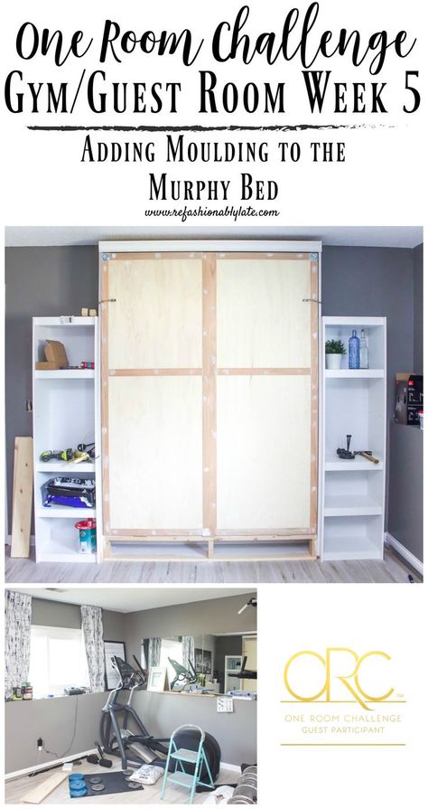 Guest Room Gym Combo, Gym Guest Bedroom, Gym And Guest Room Combo, Day Bed Guest Room, Gym Guest Room, Fitness Gifts For Women Ideas, Guest Room Combo, Build A Murphy Bed, Habitat Restore