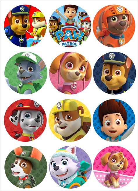 Paw Patrol Images Free Printable, Paw Patrol Navidad, Paw Patrol Christmas Ornaments, Printable Paw Patrol, Paw Patrol Png, Paw Patrol Birthday Decorations, Paw Patrol Stickers, Imprimibles Paw Patrol, Paw Patrol Printables