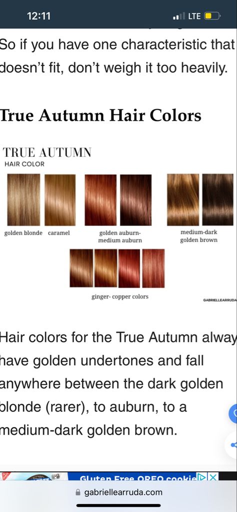 True Autumn Hair, Dark Autumn Hair, Autumn Blonde, Autumn Color Analysis, Autumn Hair Color, Dark Golden Blonde, Medium Hair Color, Autumn Hair, True Autumn