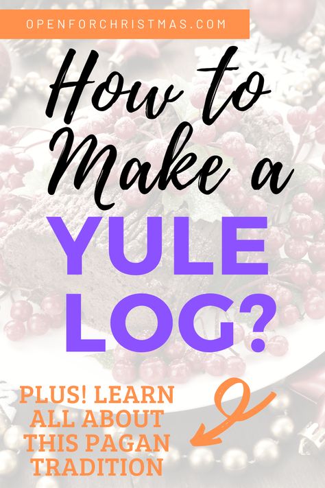 The Yule Log we know and love today was not always a delicious frosted cake or beautifully decorated centrepiece. 
It was actually an entire tree (preferably oak, birch or cherry) that was cut down to be burned in a family home. This Yule Log fire was believed to originate from Paganism. 
Its namesake came from ‘Yule’ which was known as a winter solstice holiday that was celebrated by Northern Europeans as far back and before medieval times. How to make your very own DIY Yule Log this holiday. Yule Log Pagan, Diy Yule Log, Yule Log Decoration, Pagan Christmas Decorations, Yule Logs Decoration, Christmas Facts, Yule Logs, Pagan Christmas, Frosted Cake