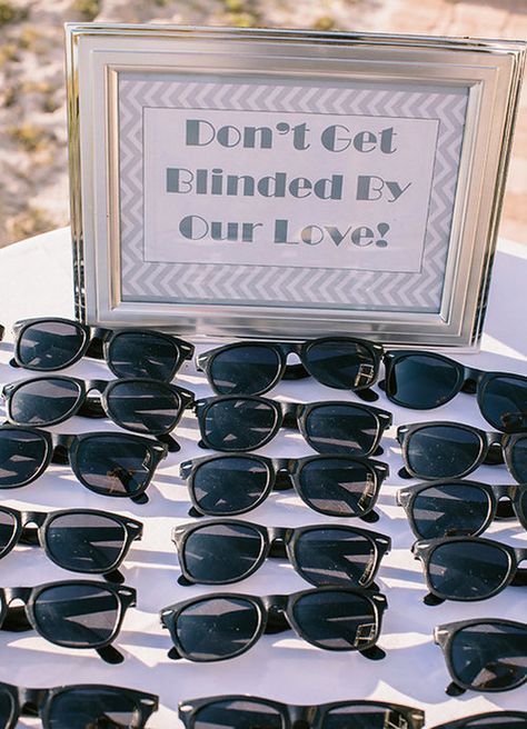 Give Aways Wedding, Wedding Favors Sunglasses, Wedding Giveaways, Beach Wedding Inspiration, Beach Wedding Favors, Wedding Favors For Guests, Wedding Wishes, Wedding Party Favors, Here Comes The Bride