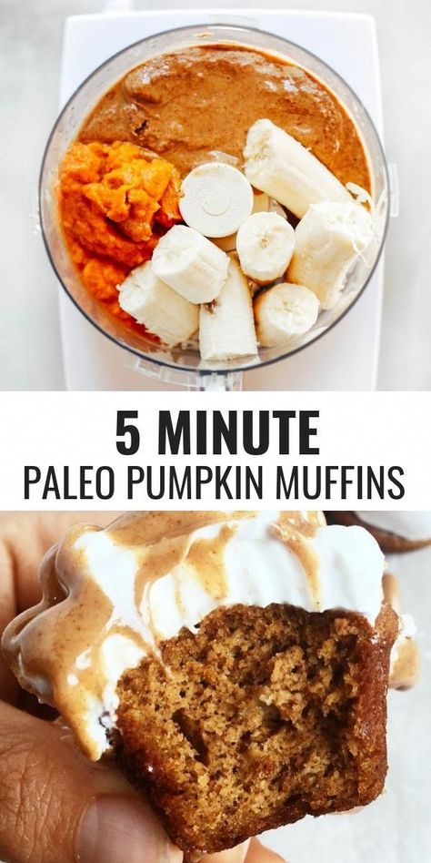 Pumpkin Protein Muffins, Paleo Pumpkin Muffins, Paleo Pumpkin Spice, Pumpkin Banana Muffins, Muffins Paleo, Muffins Breakfast, Menu Sarapan Sehat, Paleo Snack, Paleo Baking