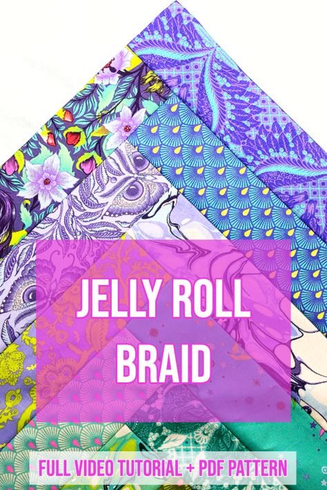 Finish this fun and easy quilt top in a few hours with this free video tutorial and downloadable pattern! Easy Jelly Roll Quilt, Free Quilt Patterns Printables, Jelly Roll Projects, Charm Pack Quilt Patterns, Braid Quilt, Free Quilt Tutorials, Jelly Roll Quilt, Jelly Roll Patterns, Quilt Blocks Easy