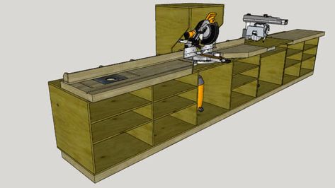 Radial Arm Saw Table, Mitersaw Station, Miter Saw Bench, Table Router, Radial Saw, Sketchup Warehouse, Miter Saw Station, Saw Station, Router Plate