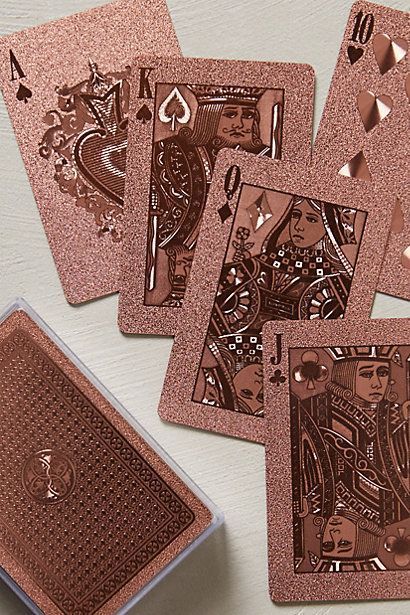 rose gold playing cards