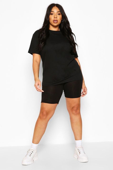 Plus T-Shirt & Cycle Short Co-ord #AFF, , #Affiliate, #AFFILIATE, #Cycle, #Short, #ord, #Shirt 90s Urban Fashion, Miami Vacation, Purple Bridesmaid, Purple Bridesmaid Dresses, Plus Size Two Piece, Easy Style, Birthday Board, 90s Streetwear, Fashion Face Mask