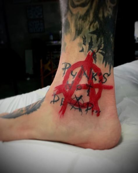 101 Amazing anarchy tattoo ideas you need to see! | Outsons | Men's Fashion Tips And Style Guide For 2020 Punk Tattoos Men, Punk Rock Tattoo Ideas, Tattoo Ideas Punk, Man's Tattoo, Anarchy Tattoo Ideas, Punk Tattoo Grunge, Anarchist Tattoo, Punk Tattoo Ideas, Punk Rock Tattoos