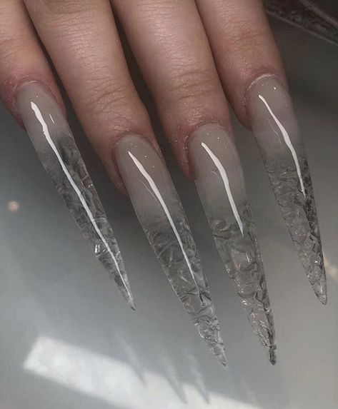 Ice Nails Acrylic, Nails Bday, Mylar Nails, Long Sharp Nails, Ice Nails, Spring Coming, Master Of None, Neon Acrylic Nails, Sharp Nails