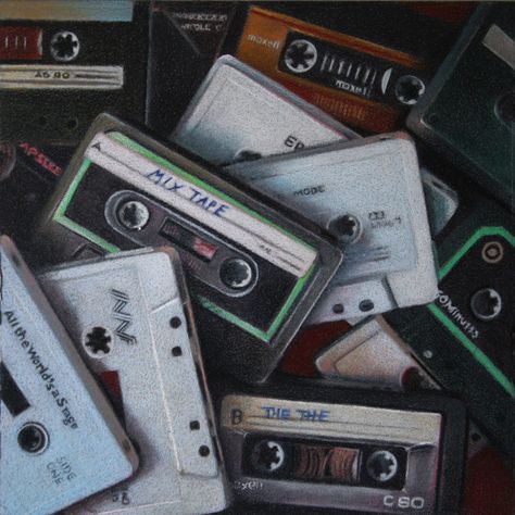 Nicole Caulfield Fine Art: Mix Tapes i Vintage/Retro inspired Mixtape Aesthetic, Mixtape, Old School, I Hope