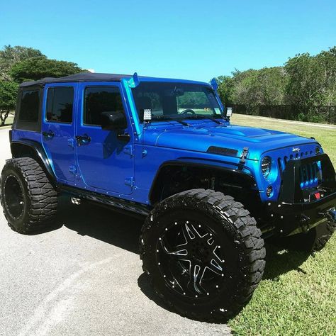 Blue Jeep Wrangler, Badass Jeep, Blue Jeep, Custom Jeep Wrangler, Cars Jeep, Custom Jeep, Jeep Wrangler Yj, Dream Cars Jeep, Jeep Jl