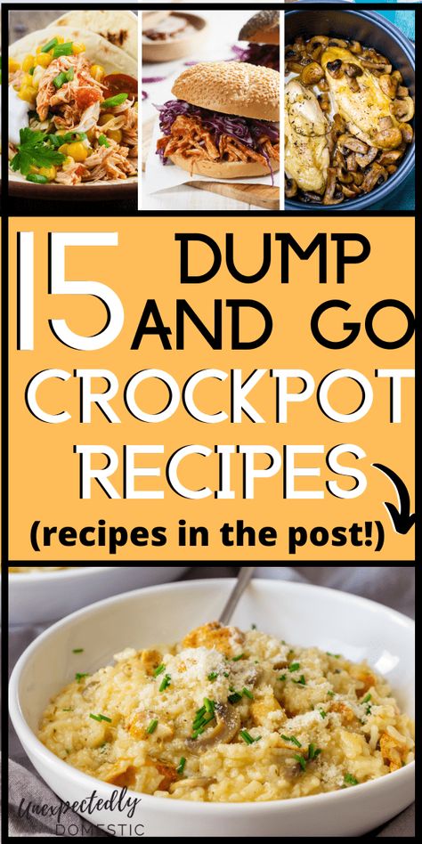 Dump And Go Crockpot Recipes, Slow Cooker Dump Meals, Super Easy Slow Cooker Recipes, Slow Cooker Dump, Dump And Go Crockpot, Crockpot Dump Recipes, Dump Recipes, Easy Crockpot Dinners, Easy Dinner Recipes Crockpot