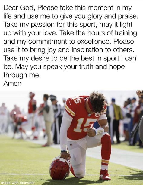 Prayers For Sports, Football Prayer, Athletes Prayer, Christian Athletes, Bible Quotes Wallpaper, Christian Bible Study, Football Quotes, Christian Things, Patrick Mahomes