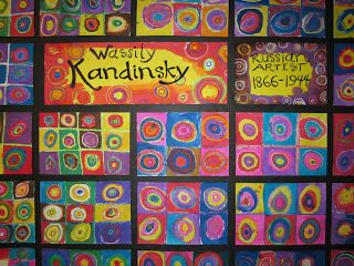 Time for Art!: KANDINSKY'S CIRCLES Kandinsky Circle, Kandinsky For Kids, Kandinsky Circles, Kandinsky Art, Jr Art, Dot Day, Elementary Art Projects, Artists For Kids, Art Lesson Ideas