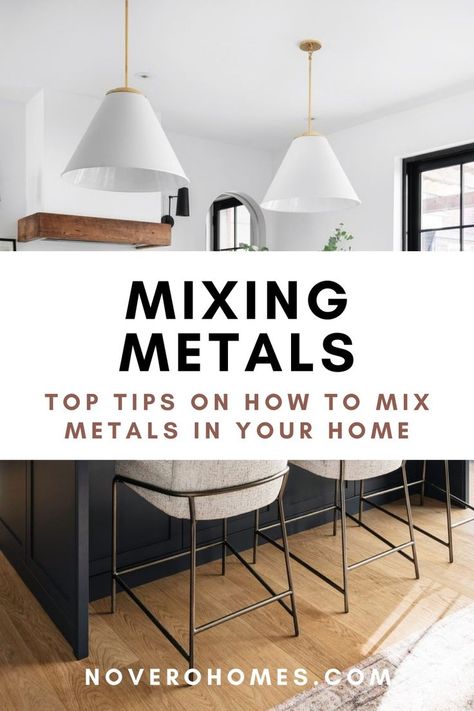 Mixing metal finishes is an elevated way to increase visual interest. Varying metal finishes across fixtures, hardware, lighting, accessories, and furniture adds depth and character to the room.

While there’s no magic formula to guide us in mixing metals effectively, we do have some great tips from the professionals to help painlessly pull off this look in your home.

CLICK THE LINK TO READ OUR TOP TIPS. Mixing Brushed Nickel And Black, Mixing Hardware Finishes Kitchen, Mixing Hardware Finishes, Nickel Hardware Kitchen, Brushed Nickel Hardware Kitchen, Black Light Fixtures, Polished Nickel Faucet, Kate Marker Interiors, Counter Top Accessories