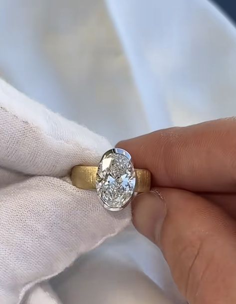 Rings For Long Fingers Engagement, Oura Ring Styling, Vintage Simple Engagement Rings, Engagement Ring With Thick Band, Engagement Rings And Wedding Bands Set, Chunky Gold Engagement Ring, Thick Gold Band Engagement Ring, Moval Engagement Ring, Engagement Ring Thick Band