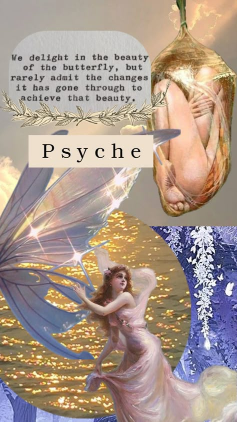 Eros And Psyche Art, Eros X Psyche, Aphrodite Urania, Psyche Goddess, Eros Psyche, Greek Mythology Books, Ethereal Core, Lady Aphrodite, Eros And Psyche