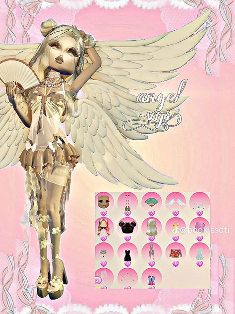 Fancy Dress Code, Angel Outfit, Aesthetic Roblox Royale High Outfits, Baddie Outfits Ideas, Combo Dress, Angel Dress, Angel And Devil, Game Dresses, Gaming Clothes