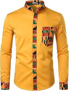 Latest African Wear For Men, African Wear For Men, African Print Shirt, Nigerian Men Fashion, African Wear Styles For Men, Mandarin Collar Shirt, African Dresses Men, Latest African Men Fashion, African Shirts For Men