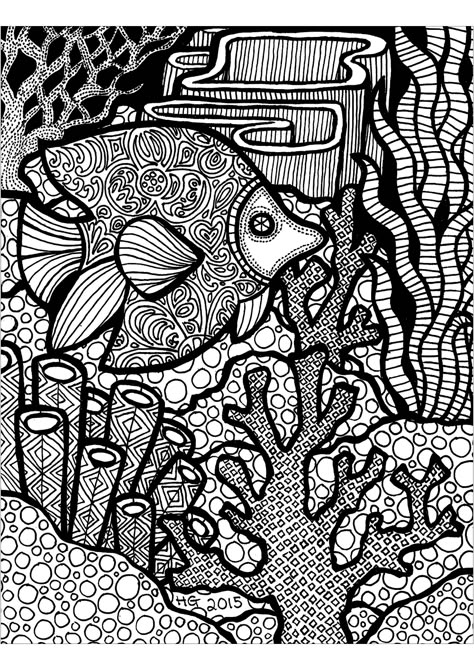 Zentangle Coloring Pages, Sea Drawing, Persian Calligraphy Art, Drawing Patterns, Coloring Page For Adults, Printable Colouring, Zen Doodle Art, Sharpie Markers, Principles Of Art