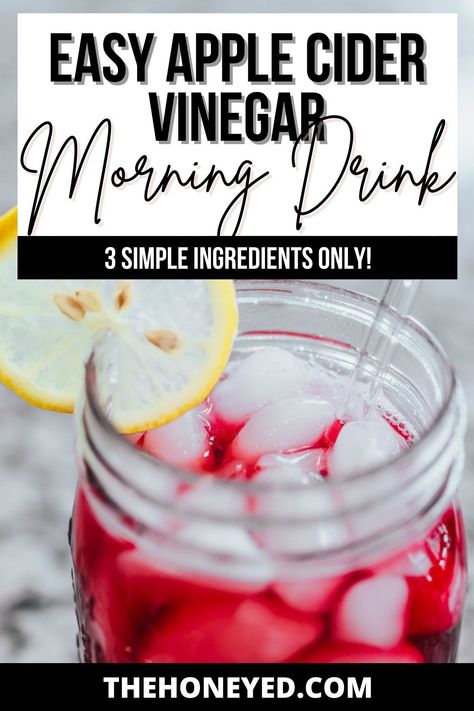 Easy Apple Cider Vinegar Morning Drink Lemon And Apple Cider Vinegar Drink, Drink Apple Cider Vinegar In The Morning, Daily Apple Cider Vinegar Drink, Cranberry Pineapple Apple Cider Vinegar, Cranberry Juice And Apple Cider Vinegar, How To Drink Apple Cider Vinegar Daily, Morning Drink Recipes, Apple Cider Vinegar Mother, Apple Cider Vinegar Morning