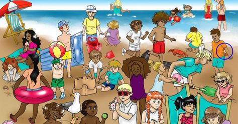 This brainteaser shows children enjoying their summer holidays on the beach, but a missing toy is hiding in the crowd of excited youngsters Funny Puzzles, Enjoy Summer, Pretoria, Summer Holidays, The Missing, Brain Teasers, Summer Holiday, The Whole, The Internet