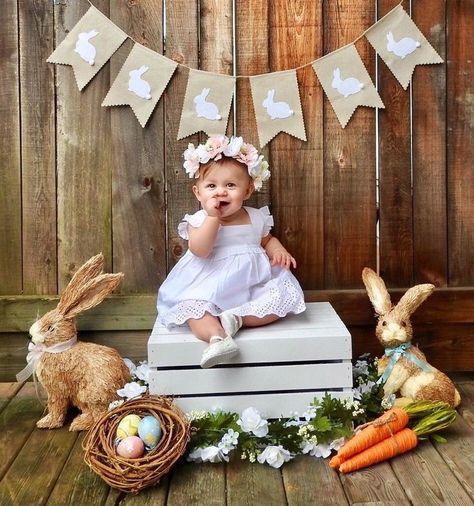 Diy Easter Photoshoot, Easter Photoshoot Ideas, Baby Easter Pictures, Easter Photo Ideas, Easter Photo Shoot, Easter Shoot, Easter Baby Photos, Easter Mini Sessions, Easter Photo Props