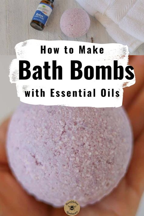 A warm bath is nice and relaxing on its own. But add some Epsom salts and essential oils, and you have a spa getaway in your own bathroom! This combination of epsom salts and essential oils is the perfect thing in a warm bath. Today I want to show you how to make bath bombs with essential oils. Perfect for an at home spa night or a homemade gift for friends. Try this bath time DIY for your next pamper session. Simple and easy homemade bath bombs recipe. They’re quick to make, and turn out great. At Home Spa Night, Home Spa Night, Herbal Bath Salts, Spa Recipes, Bath Salts Recipe, Diy Lotion, Bath Bomb Recipes, Essential Oils Bath, Essential Oil Mixes