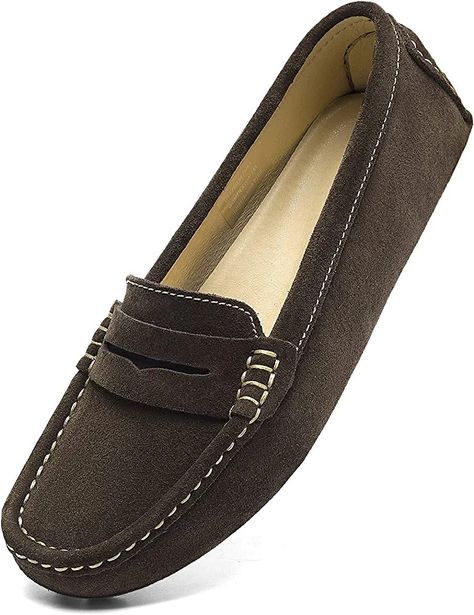 Comfortable Loafers, Dressy Pants, Penny Loafers, Loafers For Women, Leather Cover, Moccasins, Boat Shoes, Suede Leather, Comfortable Shoes