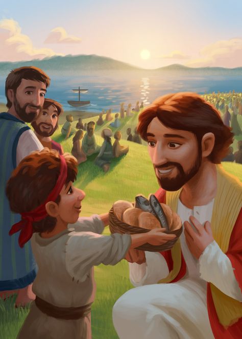 Bible Illustrations Art, Bible Cartoon, Image Of Jesus, Christian Illustration, Jesus Cartoon, Jesus Artwork, Bible Stories For Kids, Bible Illustrations, Bible Images